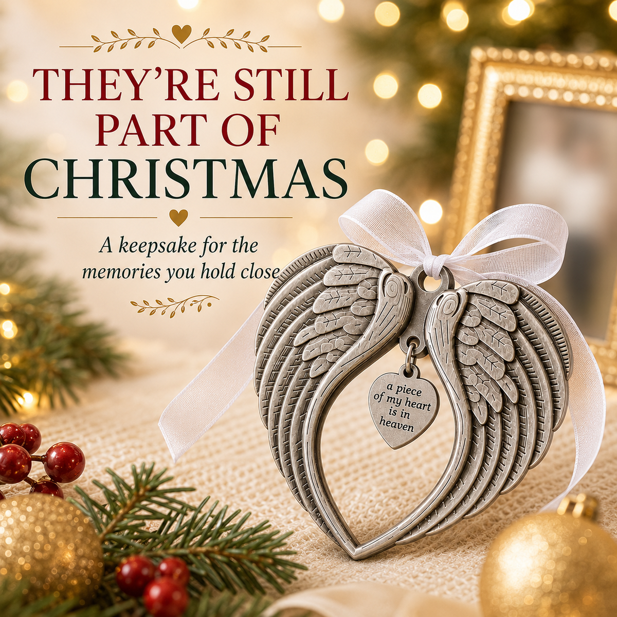 Angel Wings Memorial Ornament