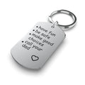 Have Fun Be Safe Make Good Choices and Call Your Dad Stainless Steel Etched Keychain Christmas Gift Stocking Stuffer Customizable | Christmas Ornament | Holiday Gift | Keepsake – Christmas Ornament by K9King