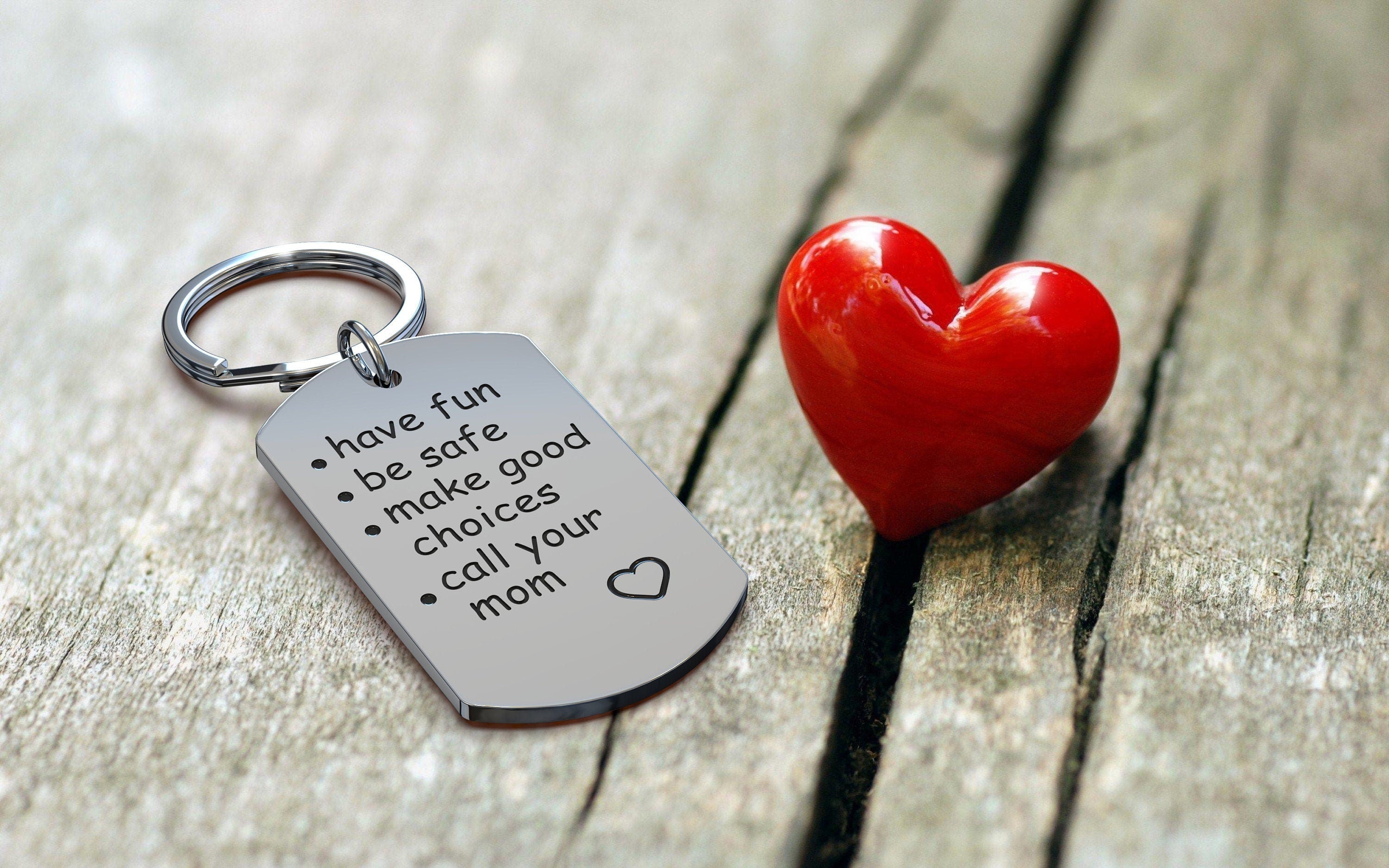 Call Your MOM Have Fun, Be Safe, Make Good Choices Stocking Stuffer Christmas. Gradation Keychain 2024 New Driver Gift. | Christmas Ornament | Holiday Gift | Keepsake – Christmas Ornament by K9King