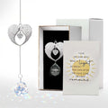 Memorial Gift Box for Loss of Loved One - A Piece of My Heart is in Heaven Clear Crystal Ball Suncatcher, Unique Sympathy Gift Box Idea | Christmas Ornament | Holiday Gift | Keepsake – Christmas Ornament by K9King