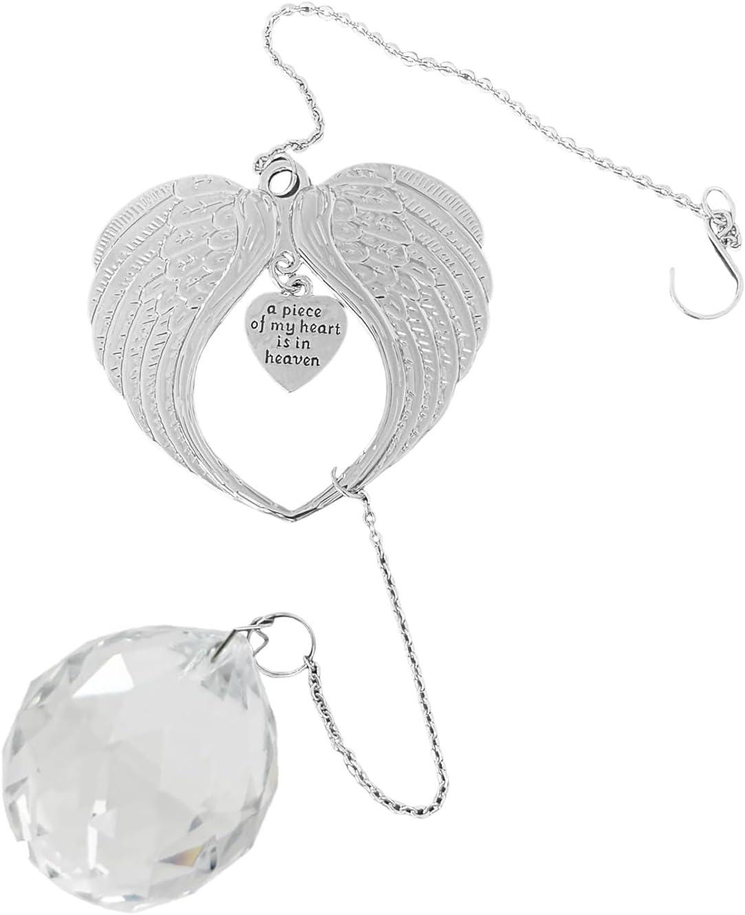 A Piece of My Heart is in Heaven – Memorial Suncatcher Crystal, Sympathy Gift for Loss of Mom, Dad, Son, or Friend | Christmas Ornament | Holiday Gift | Keepsake – Christmas Ornament by K9King