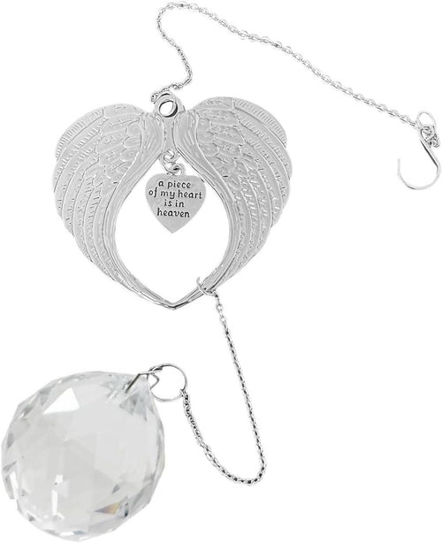 A Piece of My Heart is in Heaven – Memorial Suncatcher Crystal, Sympathy Gift for Loss of Mom, Dad, Son, or Friend | Christmas Ornament | Holiday Gift | Keepsake – Christmas Ornament by K9King