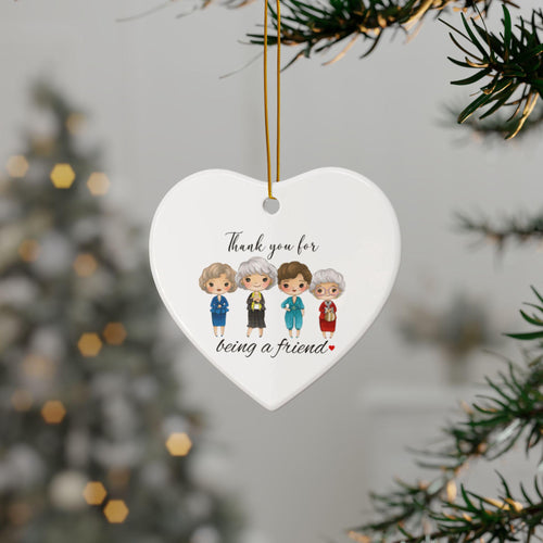 Customized Ornaments, Golden Girls Inspired Christmas Ornament, Thank You for Being a Friend, Best Friend Gift, Holiday Gift, Ornament Gift | Keepsake – Christmas Ornament by K9King